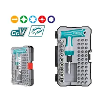 Kit de Puntas Y Vasos de Impacto Con Destornillador Cricket Total TACSD30476 47 Piezas