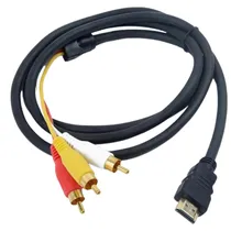 Cabo Adaptador HDMI para 3RCA de 1.8 Metros - Preto