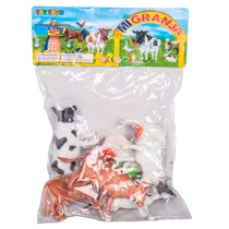 Brinquedo Mi Fazenda de Animais Vacas 8 Pçs