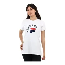 Camiseta Casual Femenino Fila Court Club Crema