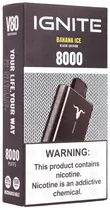 Vape Descartável Ignite V80 Banana Ice 8000 Puffs