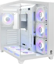 Gabinete Satellite Gammer K901 7 Fan Branco (Sem Fonte)