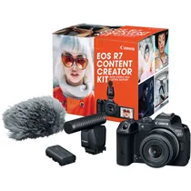 Câmera Canon Eos R7 Creator Kit RF 18-45MM + Microfone + Bateria