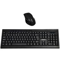 Kit Teclado + Mouse Sem Fio Satellite AK-726G Portugues - Preto