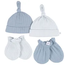 Just Born Set 2 Gorras/2 Guantes Azul