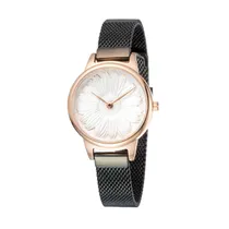 Relógio Analógico Feminino Daniel Klein Trendy DK11952-4 - Preto/Rosa Ouro