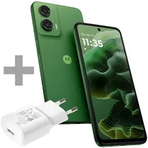 Celular Motorola Moto G35 5G XT2433-5 NFC Nano + Esim de 256GB/8GB Ram de 6.72" 50+8MP/16MP - Leaf Green (CX Slim) + Adaptador de Energia Itel