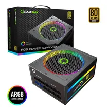 Fonte 1050W Gamemax RGB-1050 STD 80P Gold RGB BLCK