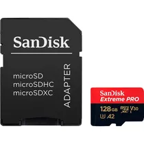 Cartão de Memória Sandisk Extreme Pro SDSQXCD-128G-GN6MA - 128GB - Microsd com Adaptador - 200MB/s