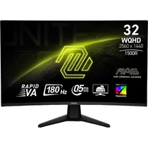 Monitor Gamer Curvo MSI Mag 32CQ6F 31.5" WQHD 180 HZ / 0.5 MS - Preto