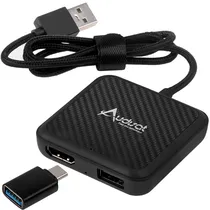 Adaptador Streaming Wireless Automotivo Audisat X Carplay CA361-B4 USB/HDMI para Ios/Android