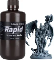 Resina Rapid para Impressora 3D Elegoo Standard 1KG - Grey