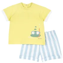 Chicco Fashion Set 2 PZ Camiseta c/ Pantalones Corto Tela s/C