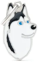 Medalha de Identificação Myfamily Friends Cão Husky Siberiano Preto/Branco MF13WHITEBLACK