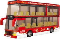 Blocos de Construção Intercity Bus Sightseeing Bus Wange - 5970 (436 Peças)