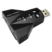 Adaptador de Som HDL USB Externo 7.1 - Preto