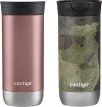 Kit de Copos Térmico Contigo Snapseal 473ML - Textured Camo/Pineberry (2 Peças)