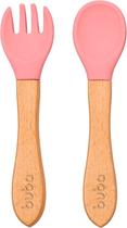 Kit Talher Em Silicone e Bambu Buba - 15826 Rosa