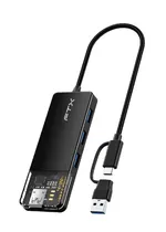 Hub USB-C 3.0 / USB-A de 4 Puertos FTX-HUBT3-PB 5GBPS/5V