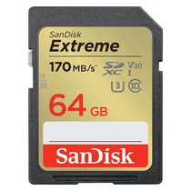 Cartão de Memória SD Sandisk Extreme 64GB 170MBS - SDSDXV2-064G-Gncin