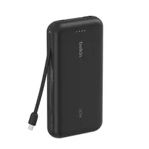 Carregador Portátil Belkin Boostcharge BPB024FQBK com Cabo Integrado USB-C / 30W / 20000MAH - Preto