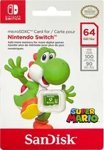 Memória Sandisk Microsdxc Nintendo Switch 64GB 100MB/s