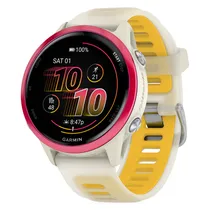 Smartwatch Garmin Forerunner 570S 010-02970-02 42MM - Branco e Amarelo