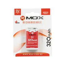 Pilha Mox MO9V32 - 9V - 320MAH - Recarregável