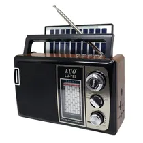 Radio Luo LU-795 8-Band / Rec / USB / BLT / com Painel Solar