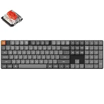 Teclado Gamer Mecânico Keychron K5 Max RGB Sem Fio Switch Red - Cinza (Inglês)