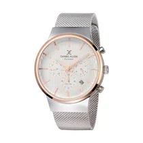 Relógio Analógico Masculino Daniel Klein Exclusive DK11958-4 - Prata/Rosa Ouro