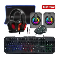 Teclado USB Gamer Kit 5EN1 Sate GK-54 Español Negro  Teclado USB...