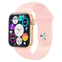 Relogio Smartwatch H10 Mini com Bluetooth / 3 Pulseiras - Rosa/Dourado