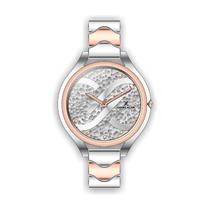 Relogio Analogico Feminino Daniel Klein Premium DK.1.12271-4 - Prata e Rosa Ouro