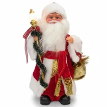 Enfeite de Natal Papai Noel JT25-ZST005 com Bastão Musical 30 CM