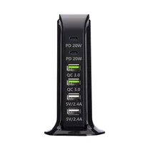 Estación de Carga Satellite A-R22U 6 Puertos USB 65W Negro