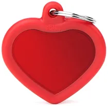 Medalha de Identificação Myfamily Coração Pequeno HTA02RED - Vermelho