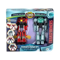 Figuras Hasbro Transformers Earthspark Cyber Combiner Terran Twitch & Robby Malto F8438