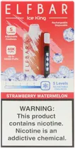 Vape Descartável Elf Bar Ice King Strawberry Watermelon 40000 Puffs
