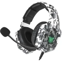 Fone de Ouvido Onikuma Gaming K8 3.5/Mic RGB - Camuflagem/Branco