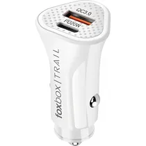Carregador para Carro Foxbox Trail PD20W USB-A/USB-C 20W - Branco