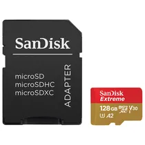 Cartao de Memoria Micro SD Sandisk Extreme 128GB 4K - SDSQXA1-128G-GN6MA