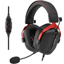 Headset Gaming Redragon Cybill H312 7.1 com USB para PC/PS4/Xbox One e Nintendo Switch - Preto/Vermelho