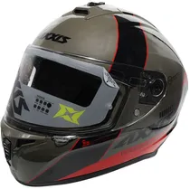 Capacete para Moto Axxis Draken MP4 C5 - Tamanho M (57-58) - Cinza/Vermelho
