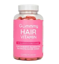 Gummy Vitamina Gummy Hair Vitamin Cabelos, Unhas e Pele 180G 60 Unid. Plastico Rosado