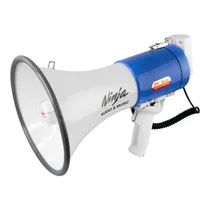 Megafone Ninja TR-66 - USB - Bluetooth - 50W - com Gravador de Áudio - Branco e Azul  Megafone Ni...