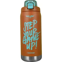 Garrafa Térmica Morgan Tiffin com Tampa de Botão - Laranja/Azul Celeste 1.1L