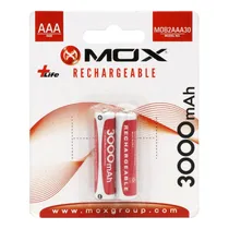 Mox Pilha AAA Recarregável 3000MAH c/2