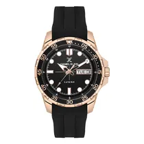 Relogio Analógico Masculino Daniel Klein DK.1.13911-6 Premium Gents / Pulseira de Silicone - Dourado/Preto