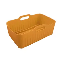 Molde Rectangular de Silicona para Air Fryer MS-6243-2 23 X 14 X 7 CM Mostaza
